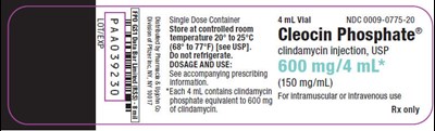 Principal Display Panel (600 mg/4 mL Vial Label)