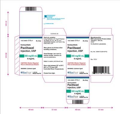 Paclitaxel Injection, USP 300 MG-50 ML (6 MG-ML) - Carton - 300mg 50ml carton label