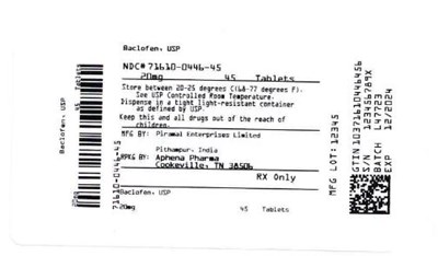 Bottle Label 20 mg (71610 0446 45)