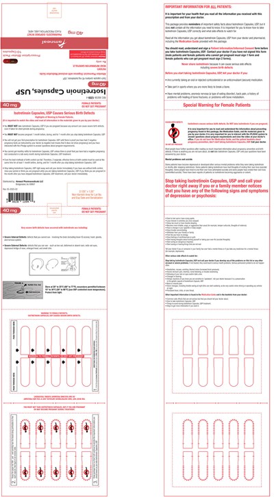 40 mg Blister (Isotretinoin Capsules Usp Absorica 13)