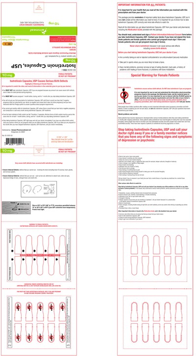 10 mg Blister (Isotretinoin Capsules Usp Absorica 3)