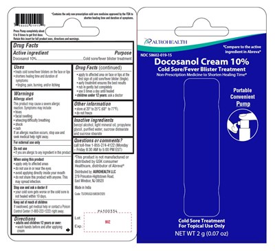 docosanol-fig6.jpg PACKAGE LABEL-PRINCIPAL DISPLAY PANEL - Pump Square Blister Card Label 10% (2 g Pump) - docosanol fig6