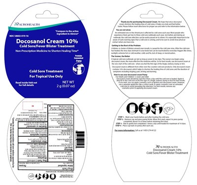 docosanol-fig7.jpg PACKAGE LABEL-PRINCIPAL DISPLAY PANEL - Pump Clamshell Blister Card Label 10% (2 g Pump) - docosanol fig7