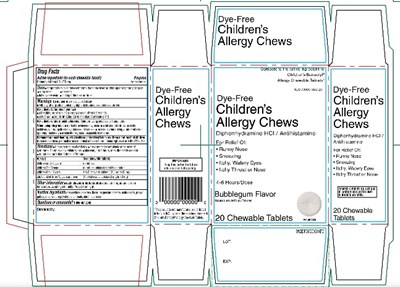 WMT Dye Free Childrens allergy Chews 20 counts Bubblegum Flavor - childrens allergy melts cherry 1