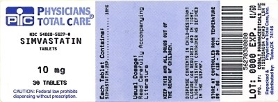 Image Of 10 mg Package Label (5627)