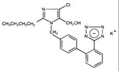 Losartan Chemical Structure (Losartanhctz Str1)