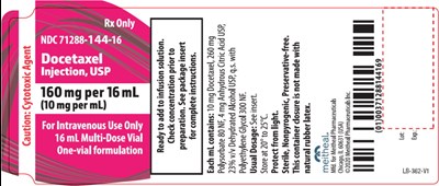 Principal Display Panel – Docetaxel Injection, Usp 16 mL Vial Label (Doc09 0000 16)