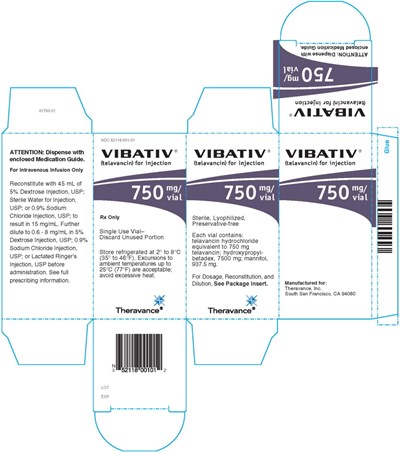 PACKAGE LABEL – PRINCIPAL DISPLAY PANEL – 750 MG/VIAL UNIT CARTON - vib02 0016 03