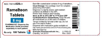Ramelteon8mg 100ct Label Jpg