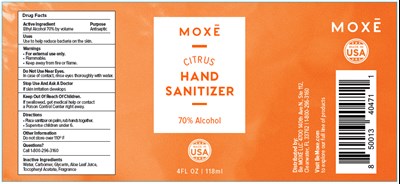 moxe-01.jpg PRINCIPAL DISPLAY PANEL - 118 ml Bottle Label - moxe 01