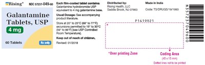 galantamine-fig13.jpg PACKAGE LABEL-PRINCIPAL DISPLAY PANEL - 4 mg (60 Tablets Bottle) - galantamine fig13