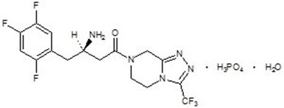 Sitagliptin Chemical Structure (Image 01)