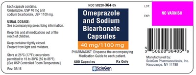 Omeprazole And Sodium Bicarbonate Capsules 40 mg/1100 mg-500 Capsules Label Label (Omeprazole 40mg 500tab)