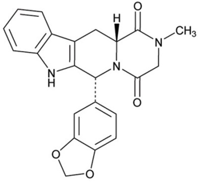 "image Description" (Tadalafil Structure)