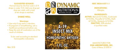 a-19-01.jpg PRINCIPAL DISPLAY PANEL - 1 FL. OZ. Bottle Label - a 19 01