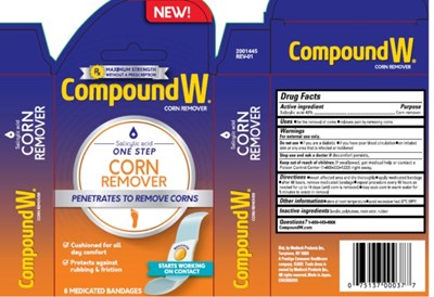 Compound Wcorn Removersalicylic Acid8 Medicated Bandages (Compound W Corn Remover 63029 599 08 01)