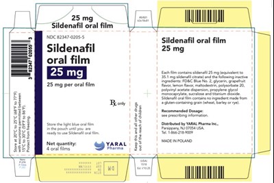 Principal Display Panelndc 82347-0205-525 mgsildenafil Oral Film25 mg Per Oral Film (Sildenafil Oral Film 0e)