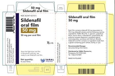 Principal Display Panelndc 82347-0210-550 mgsildenafil Oral Film50 mg Per Oral Film (Sildenafil Oral Film 10)
