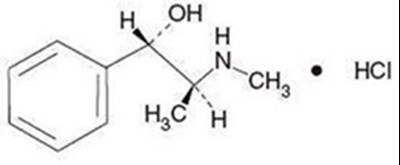 "image Description" (Pseudoephedrine HCl Structure)