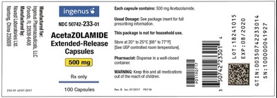Acetazolamide Er Caps 500mg Bottle Label- 100ct (250 mL) (Image 03)