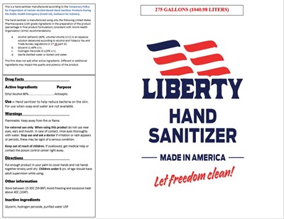 Hand_Sanitizer_Label_275_gals.jpg 275 gallon/1048.988L label - Hand Sanitizer Label 275 gals