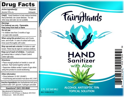 Fairyhands 74296 201 02 Sanitizer 60ml Withaloe V20a Cw