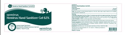 500 ml label - Hemirus Hand Sanitizer Gel 62 500ml