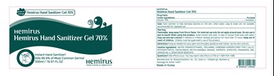 500 mL Label (Hemirus Hand Sanitizer Gel 70 500ml)