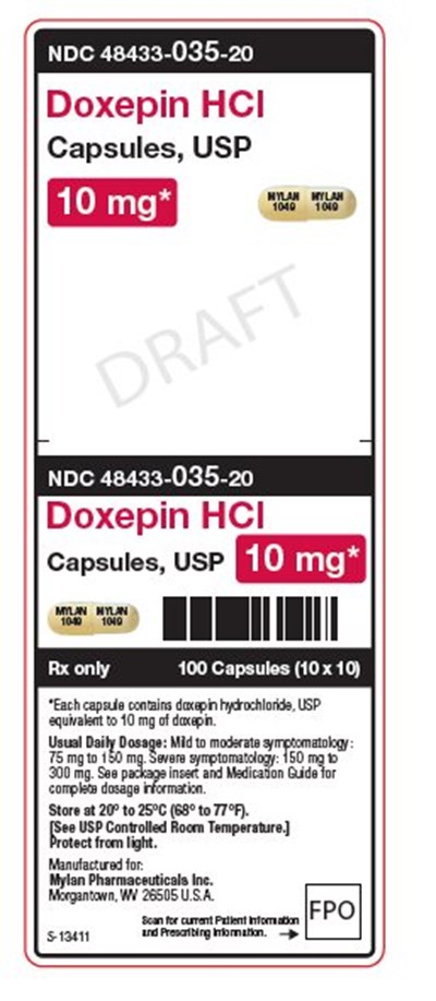 Doxepin HCl Capsules, Usp 10 mg Unit Carton Label (Image 02)