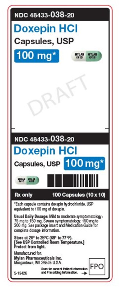 Doxepin HCl Capsules, Usp 100 mg Unit Carton Label (Image 08)