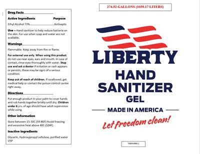 Gel_Hand_Sanitizer_Label_274.52_gal.jpg 274.52 gal/1039.17 L label - Gel Hand Sanitizer Label 274.52 gal