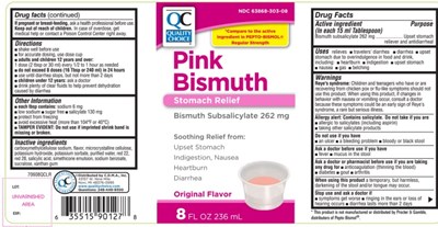 image-01.jpg Quality Choice Pink Bismuth Stomach Relief Original flavor 8 FL OZ 236mL - image 01