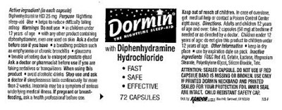 R:\edrls\drug Listing Images\dormin\container-label.jpg (Container Label)