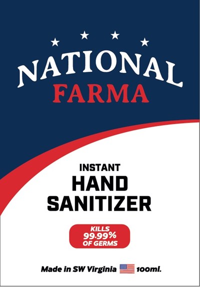 Back (Front Nationalfarmacbd Handsanitizer Label V4 100 Df)