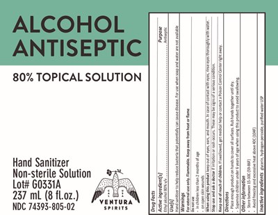 292 mL Label Front Back (Principaldisplaypanel Sanitizer)