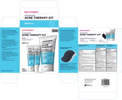 ski0e-0000-01.jpg Principal Display Panel - Skin+Pharmacy Advanced Acne Therapy Kit Carton Label - ski0e 0000 01