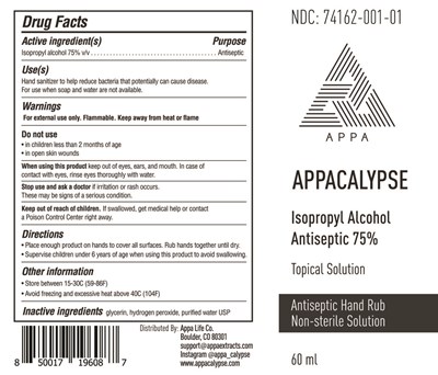 60 mL 75% Isopropyl Antiseptic Rub For Appa Label (Appaex 2oz Handsanitizer 75percent Who V3)
