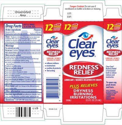 clear-eyes-redness-relief-01.jpg UP TO 12 HOURS OF SOOTHING COMFORTClear eyes REDNESS RELIEFLUBRICANT/REDNESS RELIEVER EYE DROPSSterile 1.0 FL OZ (30 mL) - clear eyes redness relief 01