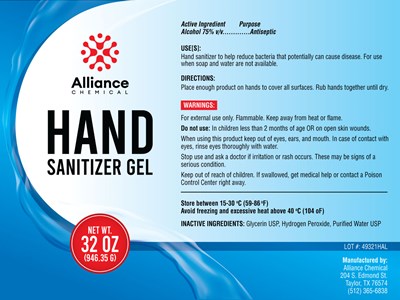 946 mL Label (Label Hand Sanitizer2 Quart)