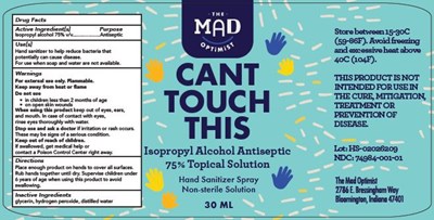 30 mL label - handsanitizer TMO