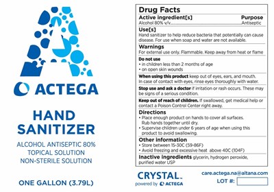 Hand Sanitizer 3.79l (Hs Label 040320)