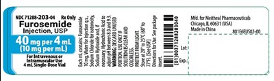 fur05-0001-04-v2.jpg PRINCIPAL DISPLAY PANEL – Furosemide Injection, USP 40 mg per 4 mL Container Label - fur05 0001 04 v2