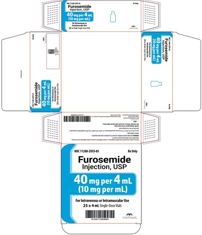 fur05-0001-05-v2.jpg PRINCIPAL DISPLAY PANEL – Furosemide Injection, USP 40 mg per 4 mL Carton - fur05 0001 05 v2