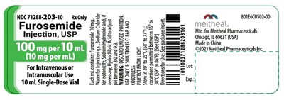 fur05-0001-06-v2.jpg PRINCIPAL DISPLAY PANEL – Furosemide Injection, USP 100 mg per 10 mL Container Label - fur05 0001 06 v2
