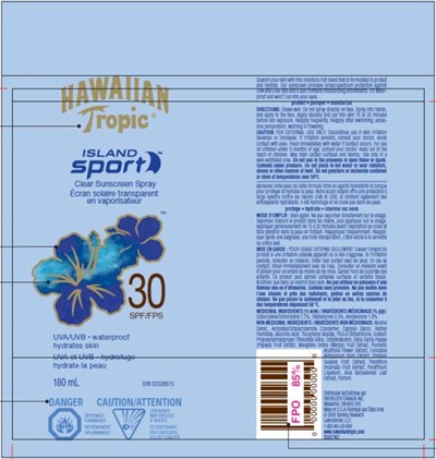 Principal Display Panelhawaiian Tropic Island Sport Spf 30 For Canada (Hawaiian Tropic Island Sport Spf 30 For Canada 01)