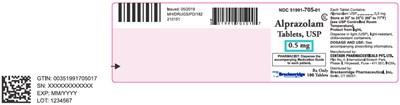 alprazolam-06.jpg Principal Display Panel - 0.5 mg Tablet Bottle Label - alprazolam 06