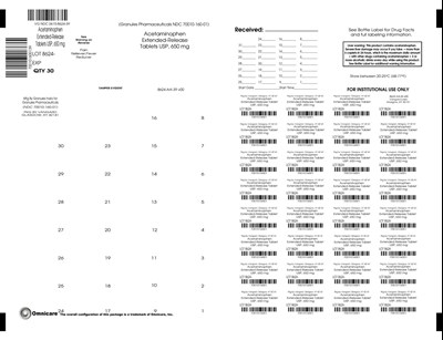 Principal Display Panel (Acetaminophen Er Tabs 8624 1)