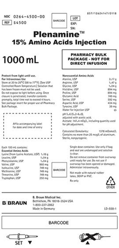 1000 mL Container Label (Plenamine Amino Acids Injection In Clinex 11)