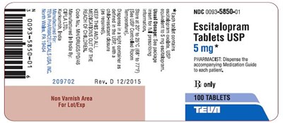 Escitalopram Tablets Usp 5 mg 100s Label (Image 2)