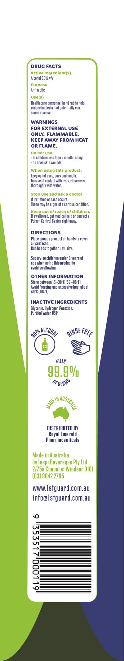 Back Label (60ml 1stguard 02)